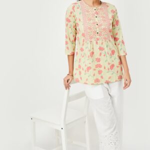 Women Floral Print A-line Kurti
